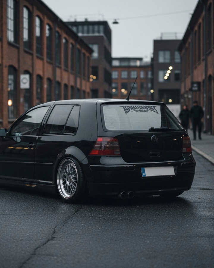 AsphaltRowdies Sticker (20/40/60 cm) – schwarz | weiß | oilslick + Gratis AsphaltClub Rakel