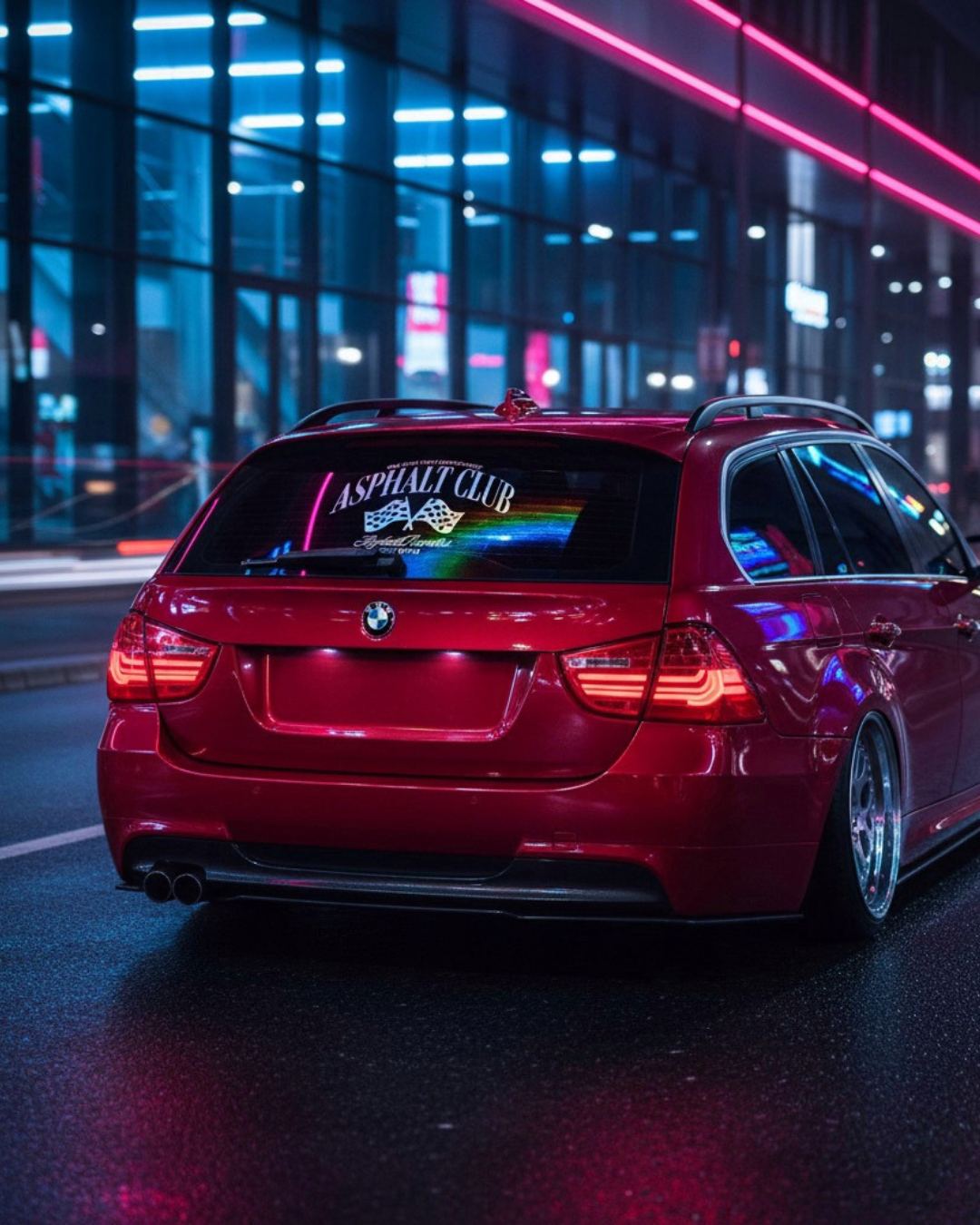 Aufkleber AsphaltClub 40/60 cm schwarz | weiss