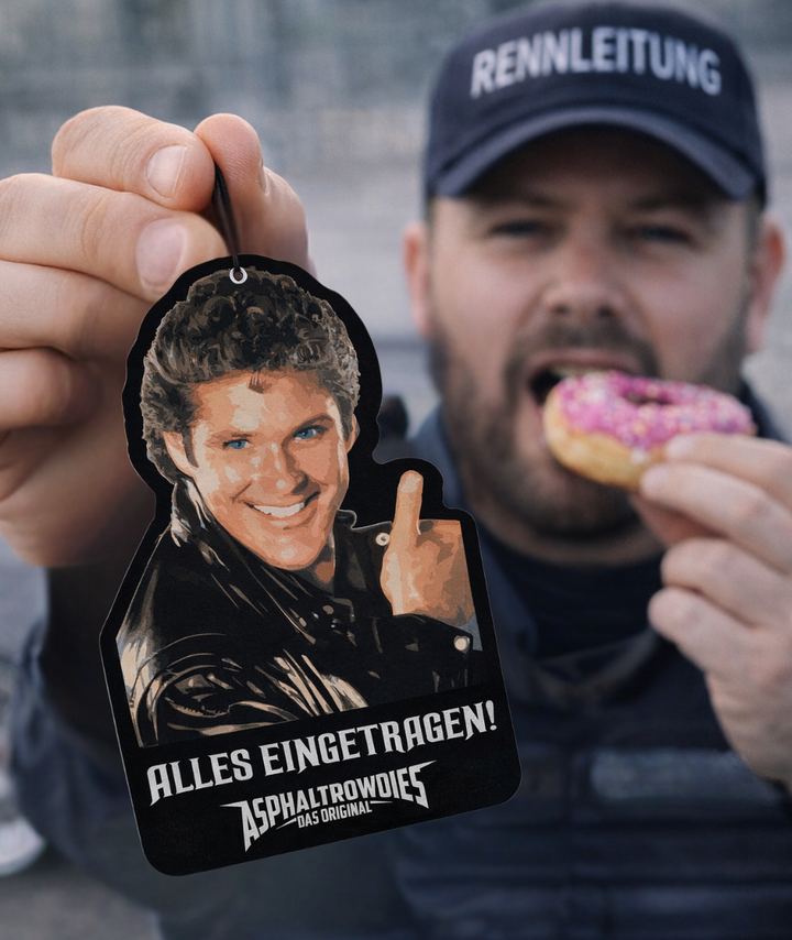 ASPHALTROWDIES® Airfreshner – Alles eingetragen