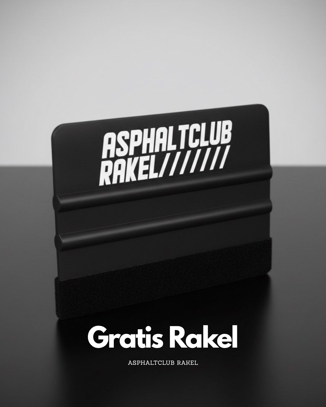 Blendstreifen 140cm schwarz | weiss + Gratis AsphaltClub Rakel