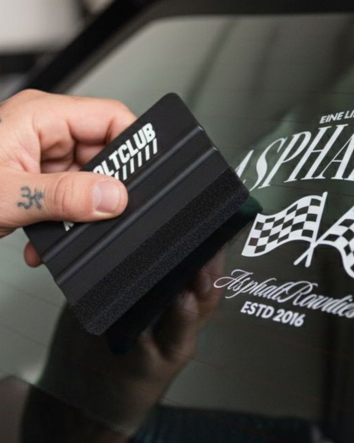 Blendstreifen 140cm schwarz | weiss + Gratis AsphaltClub Rakel