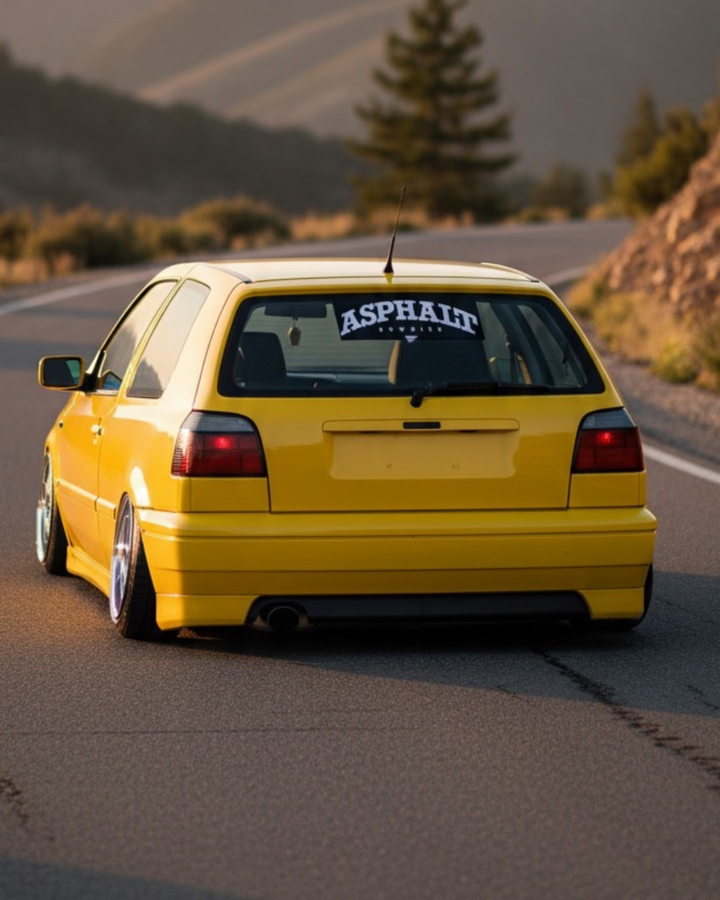 Aufkleber Asphalt 20/40/60 cm schwarz | weiss + Gratis AsphaltClub Rakel