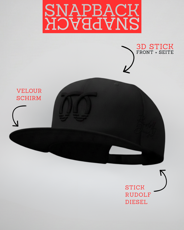 Selbstzünder 6 Panel Snapback – Black Edition