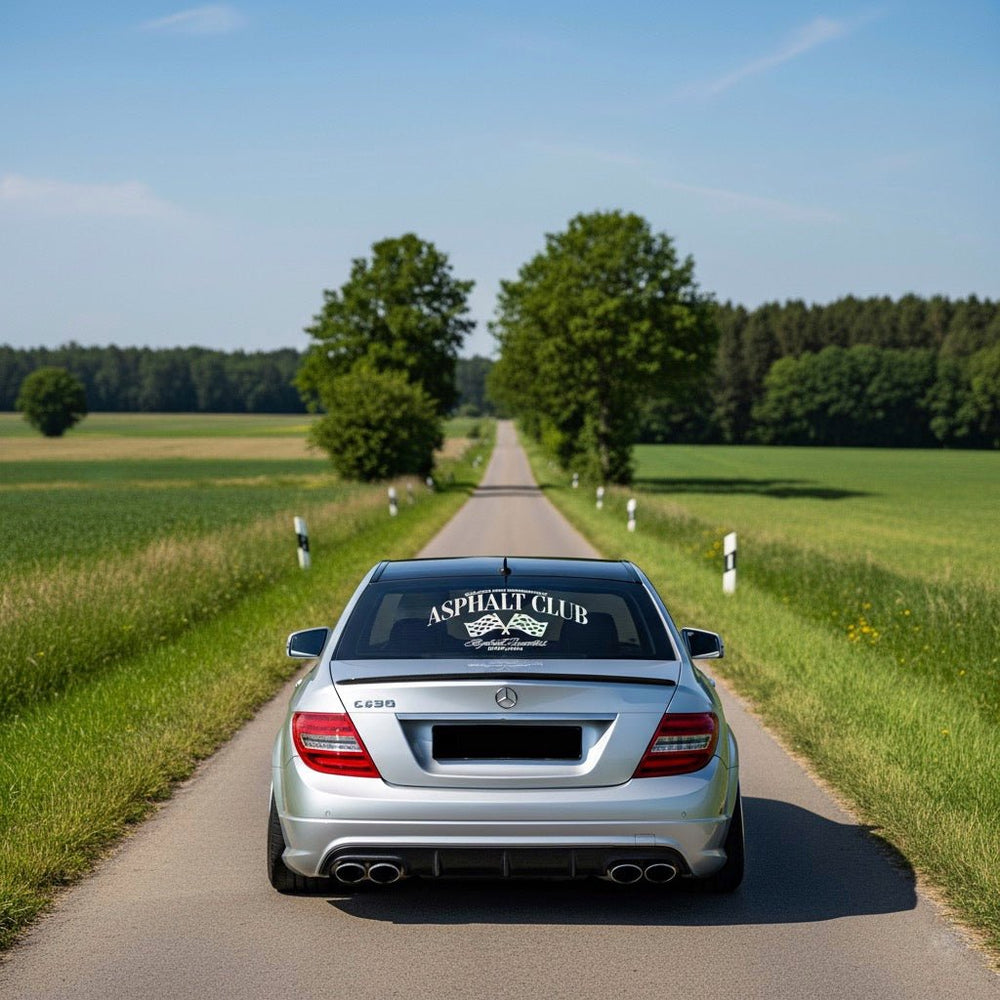 Aufkleber AsphaltClub 40/60 cm schwarz | weiss - AsphaltRowdies