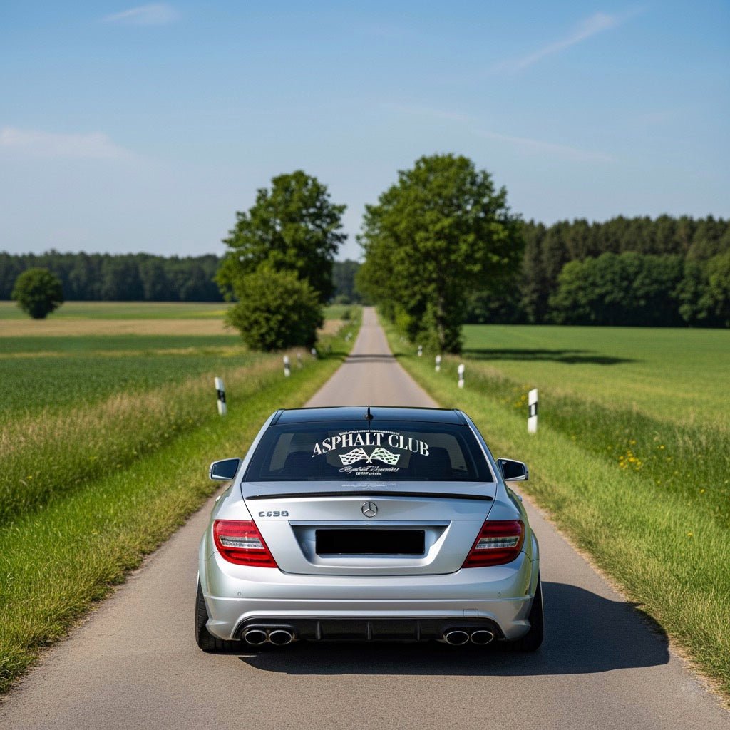 Aufkleber AsphaltClub 40/60 cm schwarz | weiss - AsphaltRowdies
